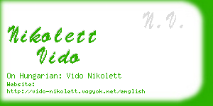 nikolett vido business card